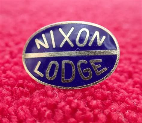 VINTAGE NIXON LODGE 1960 Political Campaign Blue Silver Lapel Pin / Tie Tack $29.99 - PicClick