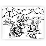 Pioneer Coloring Page Clipart Wagon People Days  sketch template
