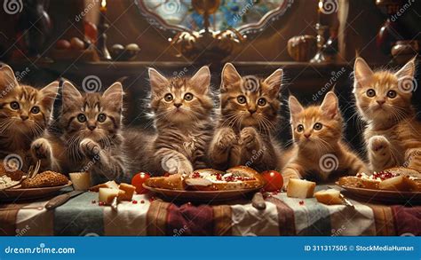 Cute Cat Eating Dinner Fine Dining Kitty Meme Funny Cats Adorable Pets ...