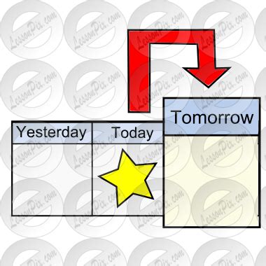 Tomorrow Picture for Classroom / Therapy Use - Great Tomorrow Clipart