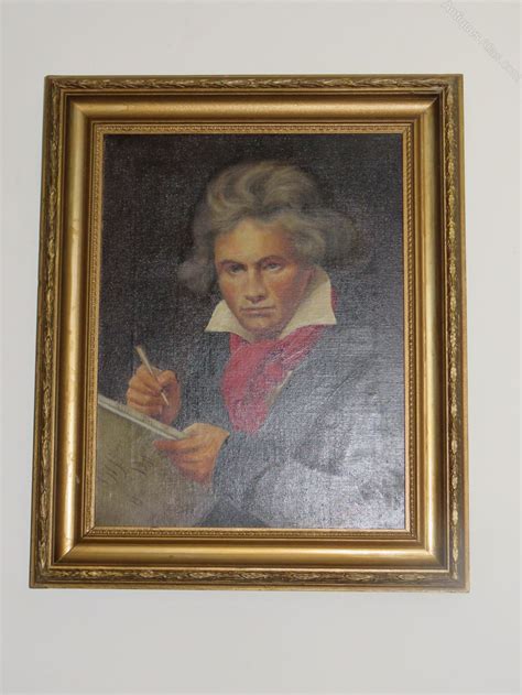 Antiques Atlas - Oil Painting Of Beethoven