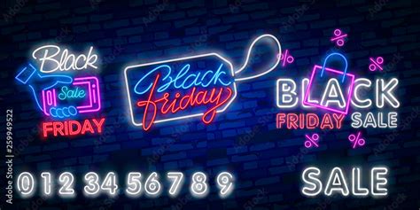 Black Friday Sale neon sign vector. Black Friday Sale Design template neon sign, light banner ...