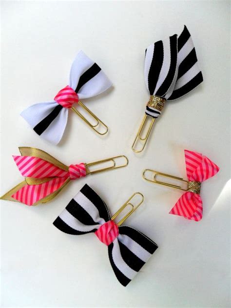 gold paper clips gold planner supplies bow by DownSouthChicDecor Paper ...