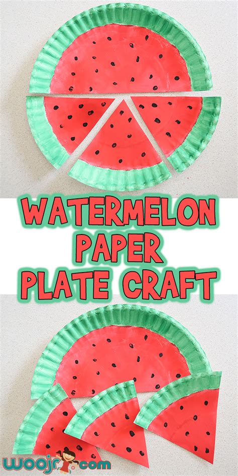 Watermelon Paper Plate Craft | Woo! Jr. Kids Activities : Children's ...