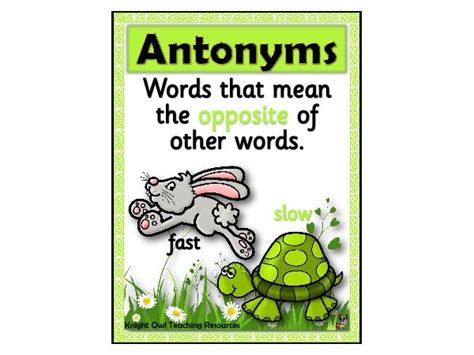 Antonym Poster | Teaching Resources