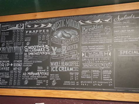 Beautiful chalk menu board in Kingston, WA | Chalk menu, Cafe menu ...