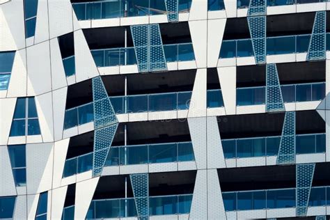 Modern Residential Building Facade with Windows and Balconies ...