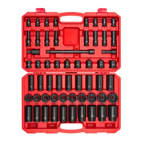 1/2 Inch Drive 6-Point Impact Socket Set (57-Piece) | TEKTON | SID92401