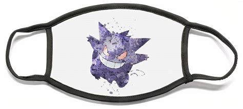 Pokemon Gengar watercolor Face Mask