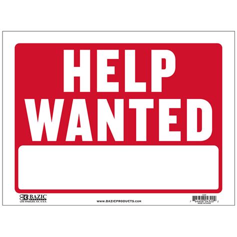 Help Wanted Signs-Cheap Plastic Signs-Wholesale-Bulk Pricing