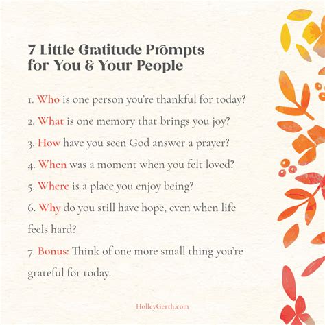 7 Little Gratitude Prompts for You and Your People - Holley Gerth