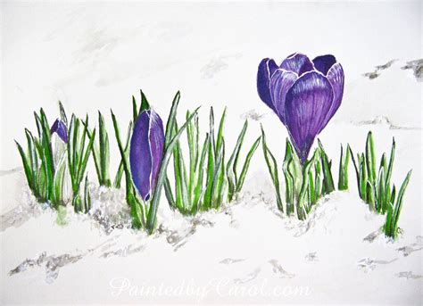 Crocus Original Watercolor Painting Crocus Painting | Etsy | Watercolor paintings, Original ...