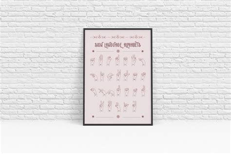 Sign Language Alphabets Poster Art Digital PDF - Etsy in 2023 | Sign ...