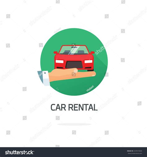 Rent Car Agency Vector Logo Template Stock Vector (Royalty Free) 347819030