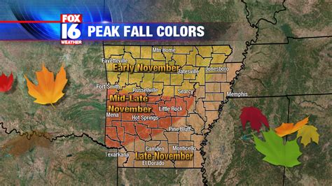 Arkansas Fall Foliage Map