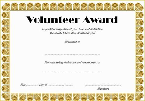 Community Service Certificate Template Free Of Volunteer Appreciation Certificates Free Temp ...