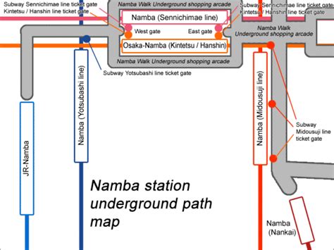 Namba stations guide. How to change the trains among Nankai, Kintetsu, Hanshin, subway and JR ...