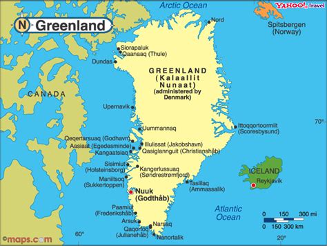 Greenland Map and Greenland Satellite Images