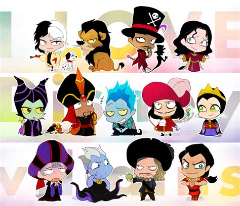 LOVE Disney villains by y-yuki on DeviantArt | Disney villains, Chibi ...