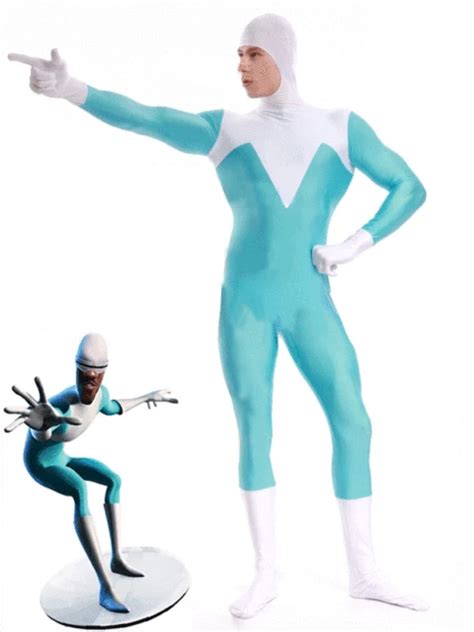 New The Incredibles Frozone Costume Fullbody Halloween Frozone Zentai ...