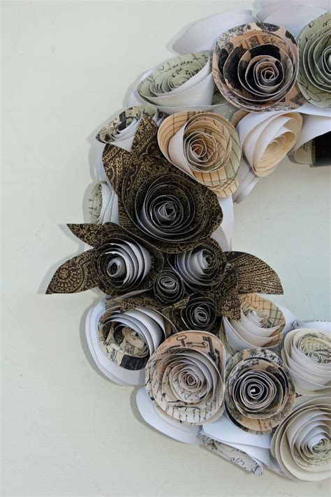 Handmade Paper Rose Wreath by DyJo Designs | CustomMade.com