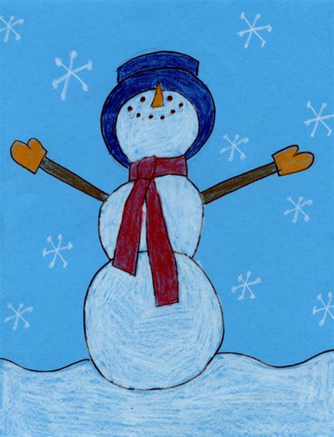 Snowman Drawing | Art Projects for Kids