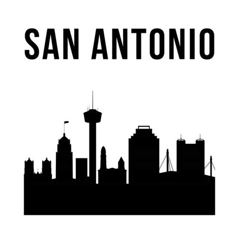 San Antonio Skyline Silhouettes Illustrations, Royalty-Free Vector ...