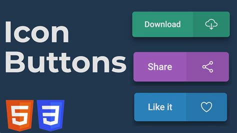 How to Create Amazing Buttons With Icons using HTML & CSS - YouTube