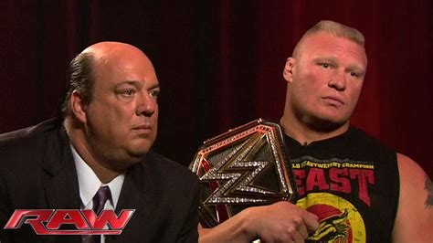 Brock Lesnar and Paul Heyman speak: January 26, 2015 - YouTube