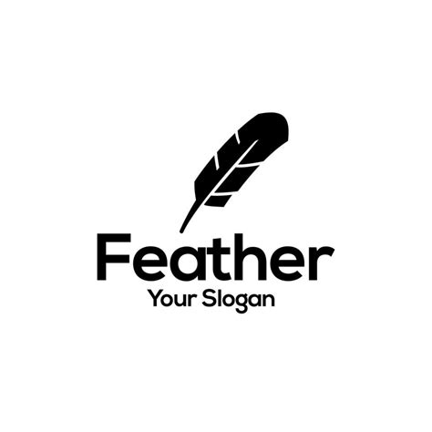 Feather Quill Pen Notary Writer Journalist logo design vector. simple ...