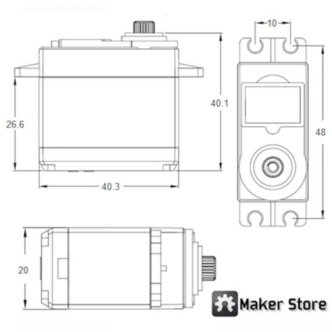 MG996R Metal Gear Servo 60° Rotation - Maker Store PTY LTD