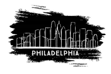 Silhouette Of A Philly Skyline Outline Illustrations, Royalty-Free Vector Graphics & Clip Art ...