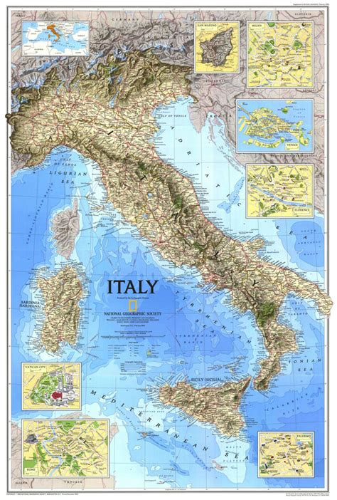 Physical Map - Italy