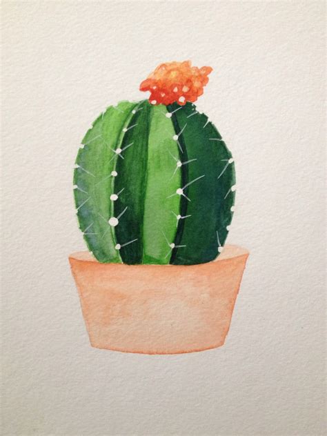 Cacti Succulent Watercolor Painting