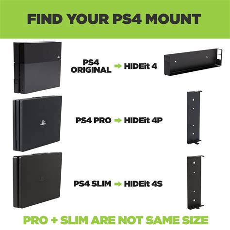 PS4 Wall Mount | HIDEit Mount for PlayStation 4 Original Game Console ...