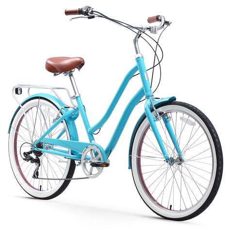 sixthreezero Each & Every Excursion 7 Speed Steel Women's Hybrid Cruiser Bike, Teal - Walmart.com