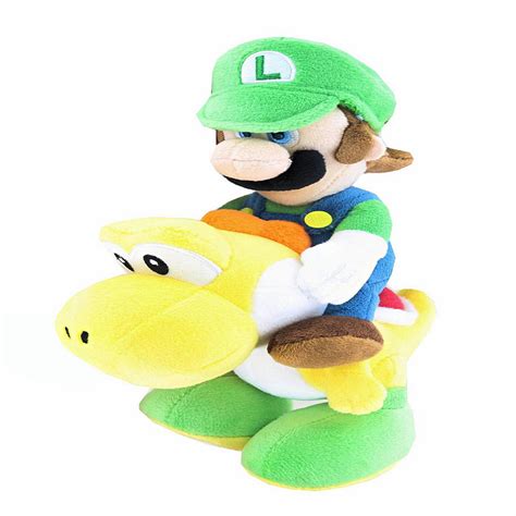 Super Mario All Star Collection 8 Inch Plush Luigi Riding Yoshi | Oriental Trading