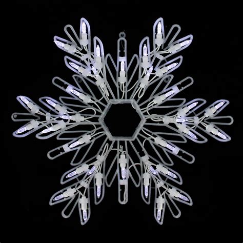 15" Cool White LED Lighted Snowflake Christmas Window Silhouette Decoration - Walmart.com