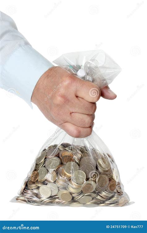 Hand Holding A Bag Of Money Royalty Free Stock Images - Image: 24751709