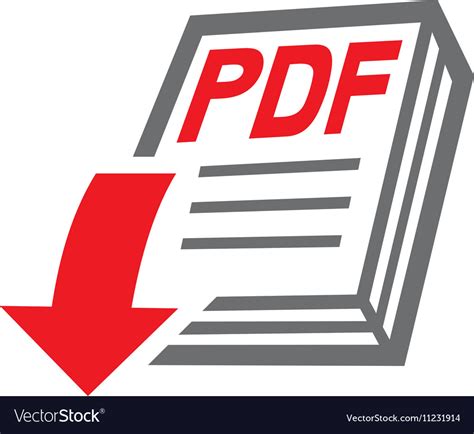 PDF Download Icon Royalty Free Vector Image - VectorStock