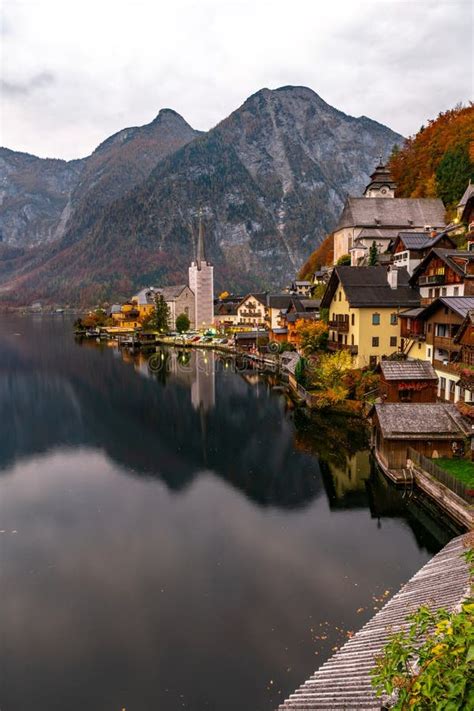 Lake Hallstatt, Austria. the Village of Hallstatt is on the Shore of Lake Hallstatt in the High ...