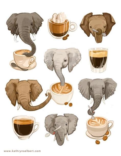 espresso coffee #italianespressocoffee | Elephant, Elephant art, Art prints