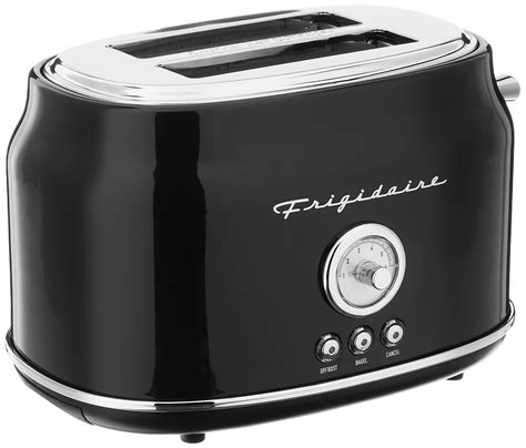 Frigidaire ETO102-BLACK, 2 Slice Toaster, Retro Style, Wide Slot for Bread, English Muffins ...