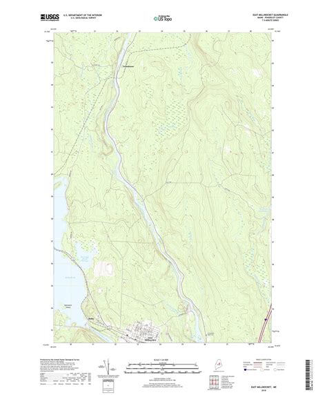 MyTopo East Millinocket, Maine USGS Quad Topo Map