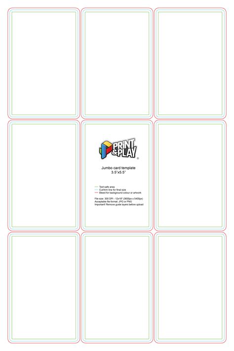 Playing Cards : Formatting & Templates - Print & Play