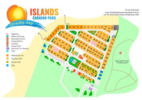 Park Map | Streaky Bay Islands Caravan Park | Tourist Caravan Park