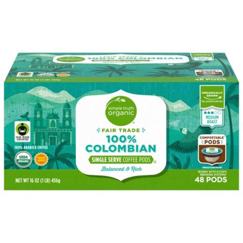 Simple Truth Organic® 100% Colombian Medium Roast Coffee Pods, 48 ct ...