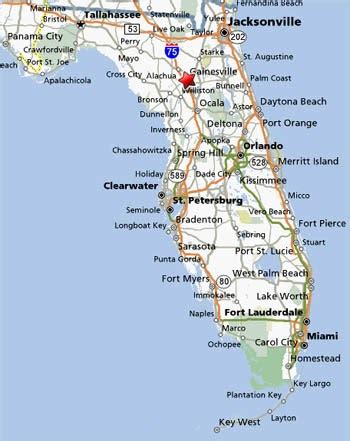 Map Of Florida Showing Gainesville | Cultural Map