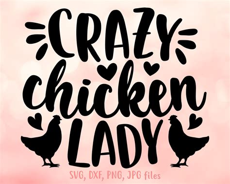 Crazy Chicken Lady Svg Chicken Mom Svg Chicken Farm Svg - Etsy