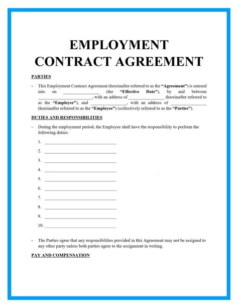 How To Draw Up A Contract Of Employment - Rowwhole3